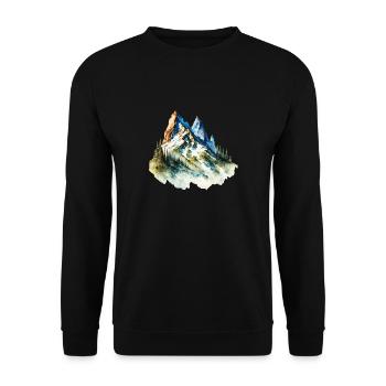Erklimme die Berge - Unisex Pullover - Schwarz - Vorne - Alina (178cm) & Michal (187cm)