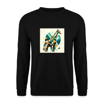 Geometric 1 - Unisex Pullover - Schwarz - Vorne - Alina (178cm) & Michal (187cm)
