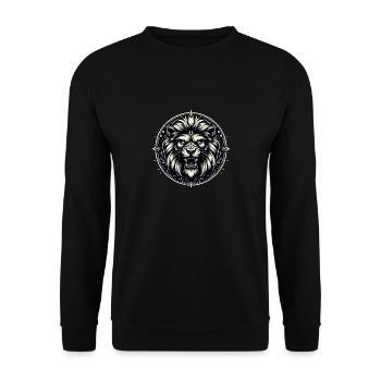 Living Like a Leo - Unisex Sweatshirt - black - Front - Alina (178cm) & Michal (187cm)