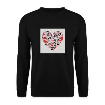pour des amours merveilleuses - Sweat-shirt Unisexe - noir - Devant - Alina (178cm) & Michal (187cm)