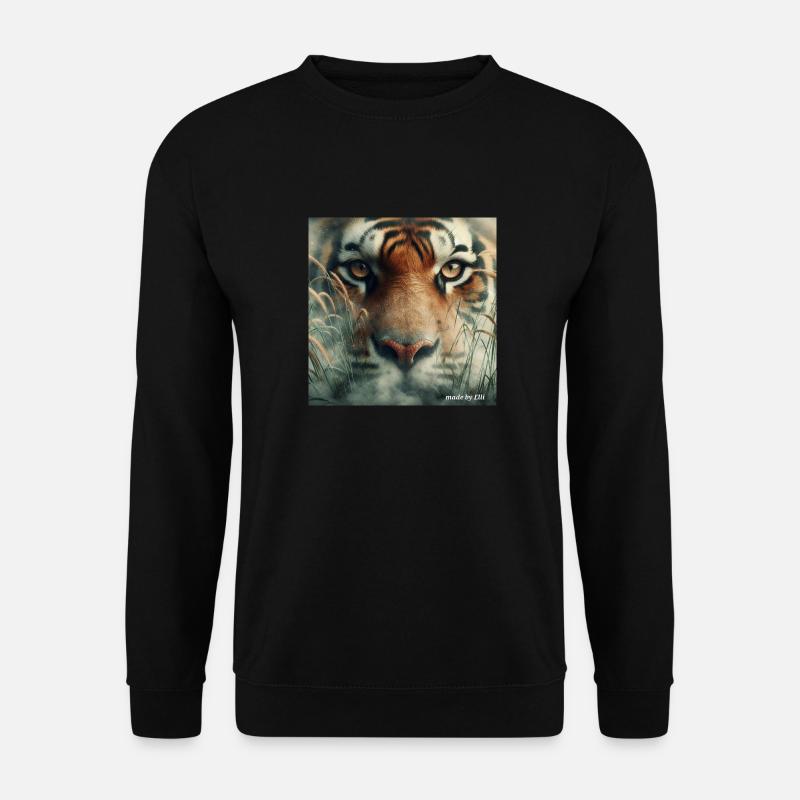 Tiger Liebe ......Artenschutz - Unisex Pullover - Schwarz