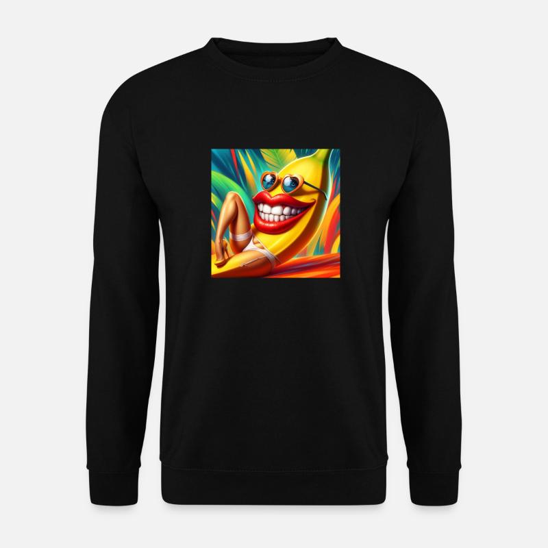 AUSGEBAGGERTE BANANE - Unisex Pullover - Schwarz