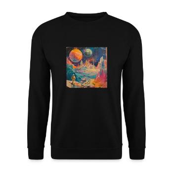 Centre-ville - Sweat-shirt Unisexe - noir - Devant - Alina (178cm) & Michal (187cm)