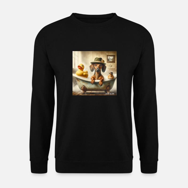 Dackel Liebe, alles für den Dackel - Unisex Pullover - Schwarz