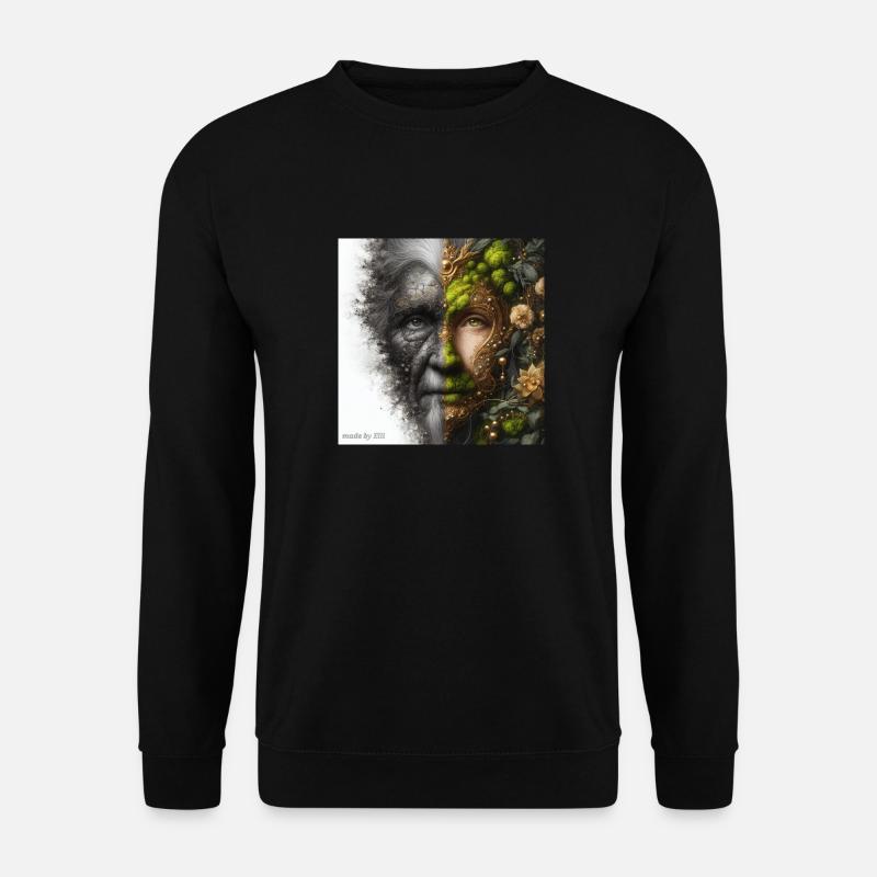 Mutter und Vater Erde - Unisex Pullover - Schwarz