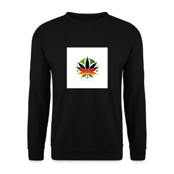 logo hemp germany - Unisex Pullover - Schwarz - Vorne - Alina (178cm) & Michal (187cm)