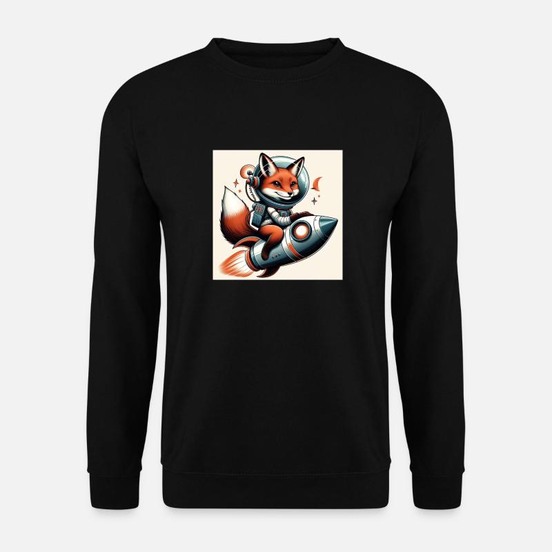 Rocket Fox - Unisex Sweatshirt - black