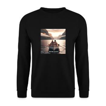Pärchen Fjord - mentally I am here - Unisex Pullover - Schwarz - Vorne - Alina (178cm) & Michal (187cm)