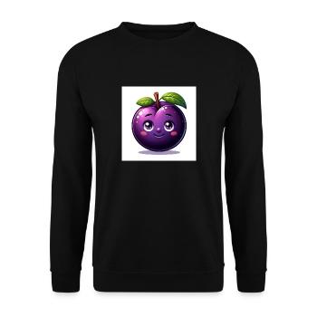 A sweet plum - Unisex Sweatshirt - black - Front - Alina (178cm) & Michal (187cm)