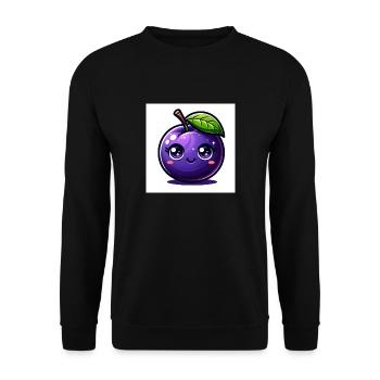 Plum purple - Unisex Sweatshirt - black - Front - Alina (178cm) & Michal (187cm)