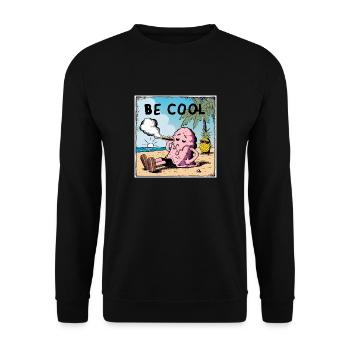 Be Cool Icecream - Unisex Pullover - Schwarz - Vorne - Alina (178cm) & Michal (187cm)