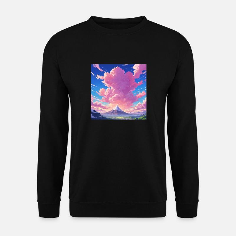Anime rosa Wolken - Unisex Pullover - Schwarz