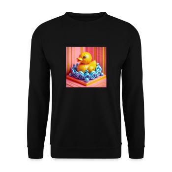 Canard baignant dans un monde fantastique Hyperréalisme - Sweat-shirt Unisexe - noir - Devant - Alina (178cm) & Michal (187cm)