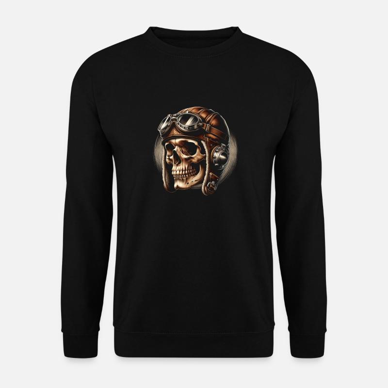 Retro-Flugschädel - Unisex Pullover - Schwarz