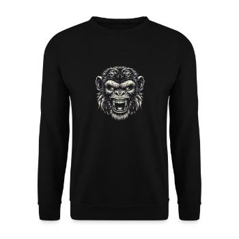 Rugissement primitif féroce - Sweat-shirt Unisexe - noir - Devant - Alina (178cm) & Michal (187cm)