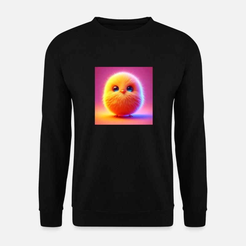 Poussin 3d moelleux dans l’hyperréalisme pastel - Sweat-shirt Unisexe - noir