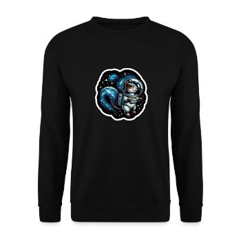 Space squirrel - Unisex Sweatshirt - black - Front - Alina (178cm) & Michal (187cm)