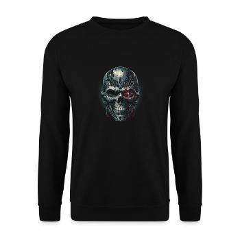 Sentinelle cybernétique - Sweat-shirt Unisexe - noir - Devant - Alina (178cm) & Michal (187cm)