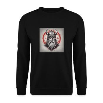 Odin Wikinger Gott - Unisex Pullover - Schwarz - Vorne - Alina (178cm) & Michal (187cm)