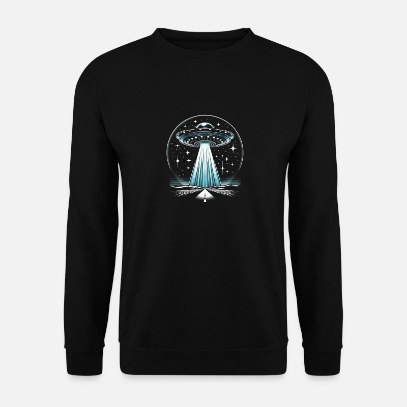 Nachtwache über den Ebenen - Unisex Pullover - Schwarz