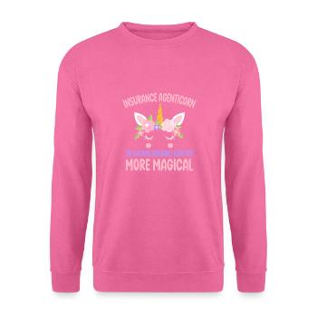 Agent d’assuranceicorne comme un agent d’assurance normal - Sweat-shirt Unisexe - rose - Devant