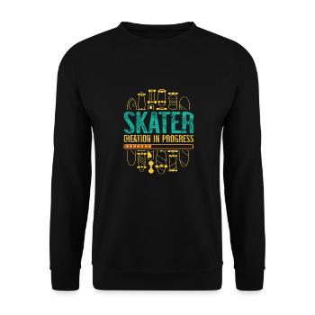 Conception de planche à roulettes pour skateboarder - Sweat-shirt Unisexe - noir - Devant - Alina (178cm) & Michal (187cm)
