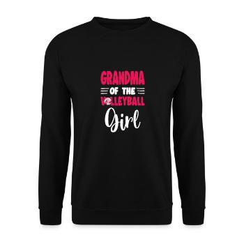 Grandma Of the Birthday Girl Volleyball Family - Unisex Sweatshirt - black - Front - Alina (178cm) & Michal (187cm)