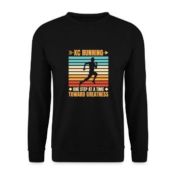 Cadeau de course XC amusant Édition XC Runner - Sweat-shirt Unisexe - noir - Devant - Alina (178cm) & Michal (187cm)