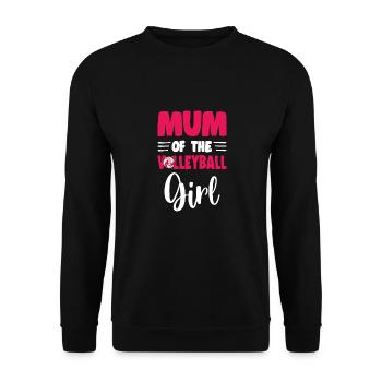 Maman de la fête familiale de volley-ball de la fille d’anniversaire - Sweat-shirt Unisexe - noir - Devant - Alina (178cm) & Michal (187cm)