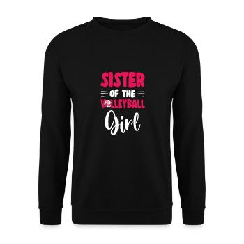 Sœur de la famille de volleyball Birthday Girl - Sweat-shirt Unisexe - noir - Devant - Alina (178cm) & Michal (187cm)
