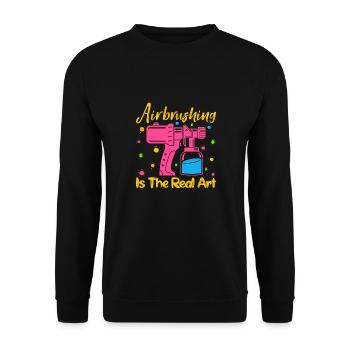 L’aérographe d’artiste cool est le vrai cadeau de motivation artistique - Sweat-shirt Unisexe - noir - Devant - Alina (178cm) & Michal (187cm)