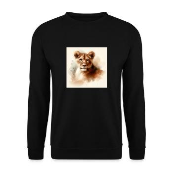 group1 1 - Unisex Pullover - Schwarz - Vorne - Alina (178cm) & Michal (187cm)