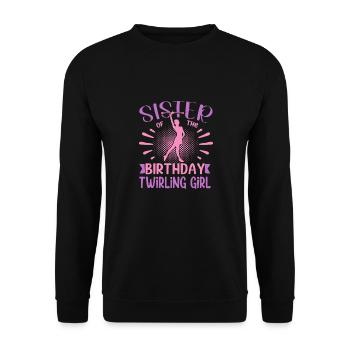 Sœur De La Famille De La Fille D’anniversaire Twirling - Sweat-shirt Unisexe - noir - Devant - Alina (178cm) & Michal (187cm)