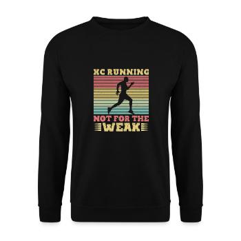 Cadeau de course XC amusant Édition XC Runner - Sweat-shirt Unisexe - noir - Devant - Alina (178cm) & Michal (187cm)