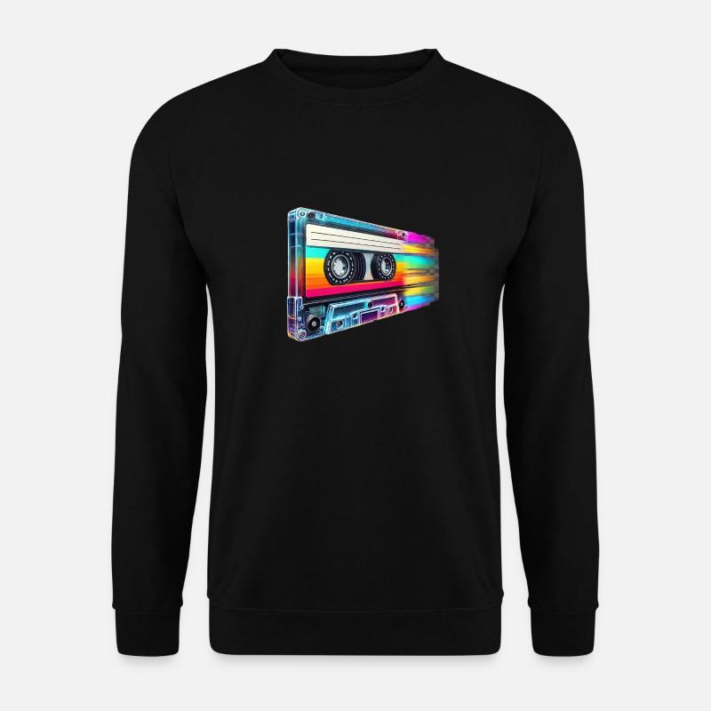 Retro Cassette - Unisex Pullover - Schwarz