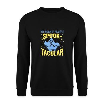 Paranormal Ghost Hunter Mon travail est effrayant - Sweat-shirt Unisexe - noir - Devant - Alina (178cm) & Michal (187cm)