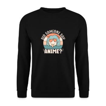 Cute Japanese Manga Women Girls Gift Otaku Kawaii - Unisex Pullover - Schwarz - Vorne - Alina (178cm) & Michal (187cm)