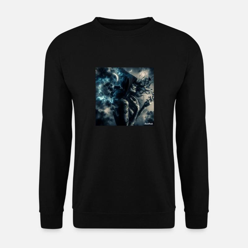 Die Göttin des Mondes - Unisex Pullover - Schwarz