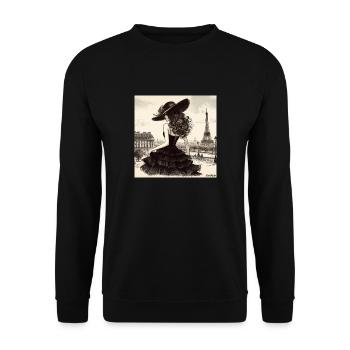 Elegance Parisienne - Sweat-shirt Unisexe - noir - Devant - Alina (178cm) & Michal (187cm)