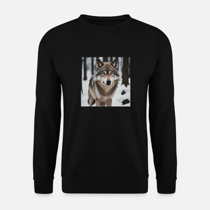 Wolf - Unisex Pullover - Schwarz