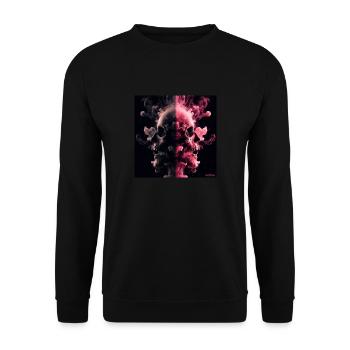 Cranes de fumée - Sweat-shirt Unisexe - noir - Devant - Alina (178cm) & Michal (187cm)