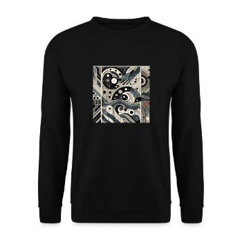 Erwachsenen Design - Unisex Pullover - Schwarz - Vorne - Alina (178cm) & Michal (187cm)