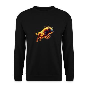 Bull run Bitcoin - Sweat-shirt Unisexe - noir - Devant - Alina (178cm) & Michal (187cm)