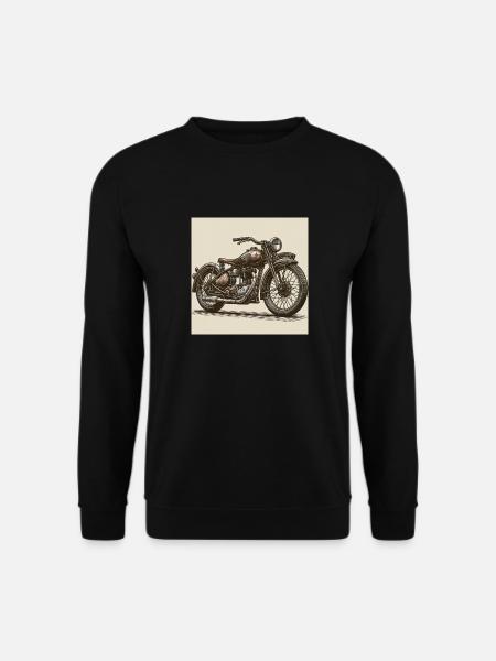 Vintage Moto Artistry - Unisex Pullover - Schwarz