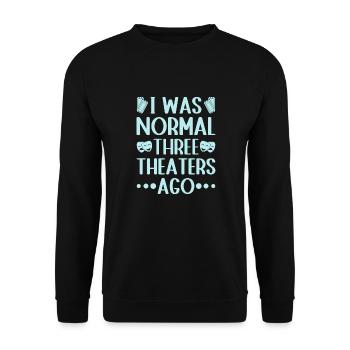 Théâtre musical I était une scénographie normale - Sweat-shirt Unisexe - noir - Devant - Alina (178cm) & Michal (187cm)