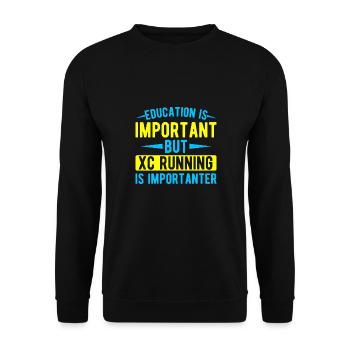 Cadeau de course XC drôle XC Runner Edition - Sweat-shirt Unisexe - noir - Devant - Alina (178cm) & Michal (187cm)