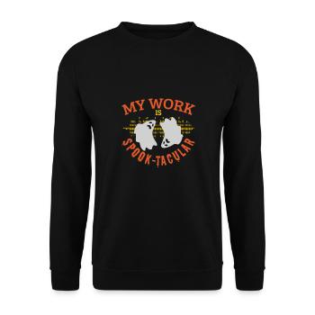 Chasseur de fantômes professionnel Travail drôle effrayant - Sweat-shirt Unisexe - noir - Devant - Alina (178cm) & Michal (187cm)