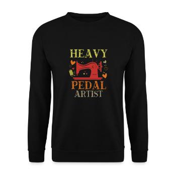 Heavy Pedal Artist - Machine à coudre Quilter - Sweat-shirt Unisexe - noir - Devant - Alina (178cm) & Michal (187cm)