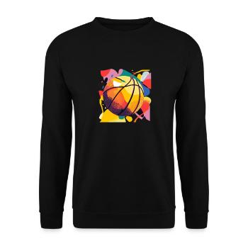 Lustiges Basketball-T-Shirt - Unisex Pullover - Schwarz - Vorne - Alina (178cm) & Michal (187cm)