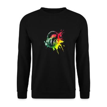 Beats of hapiness - Sweat-shirt Unisexe - noir - Devant - Alina (178cm) & Michal (187cm)